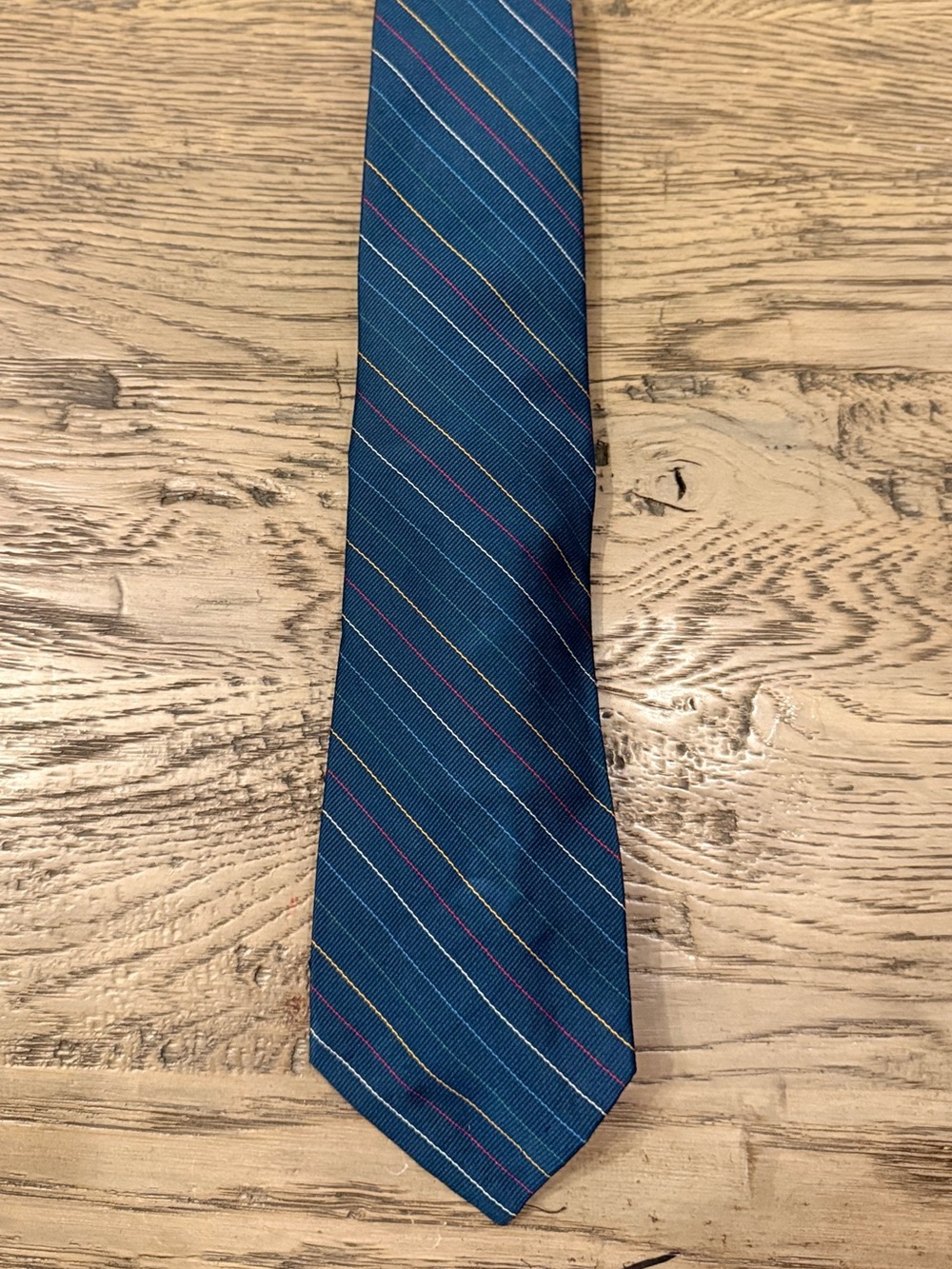 Polo by Ralph Lauren Teal Blue Diagonal Stripe Tie